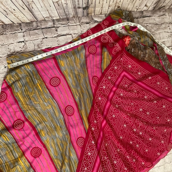 NWOT Iris impressions multiple colors Floral wrap Skirt - Picture 4 of 8